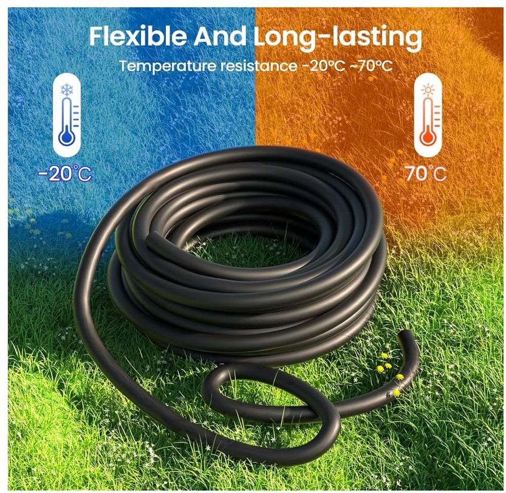 223FT Drip Irrigation Kit, Drip Irrigation System Kit with Adjustable Misting...