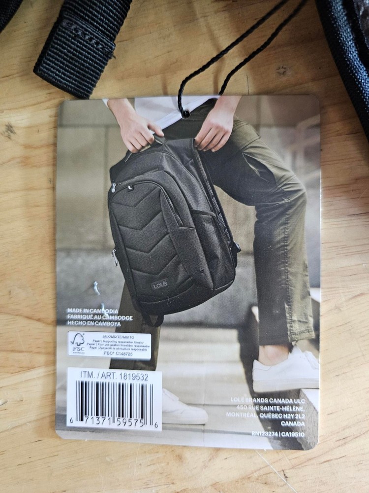 Lole Quilted Laptop Backpack Black NWT