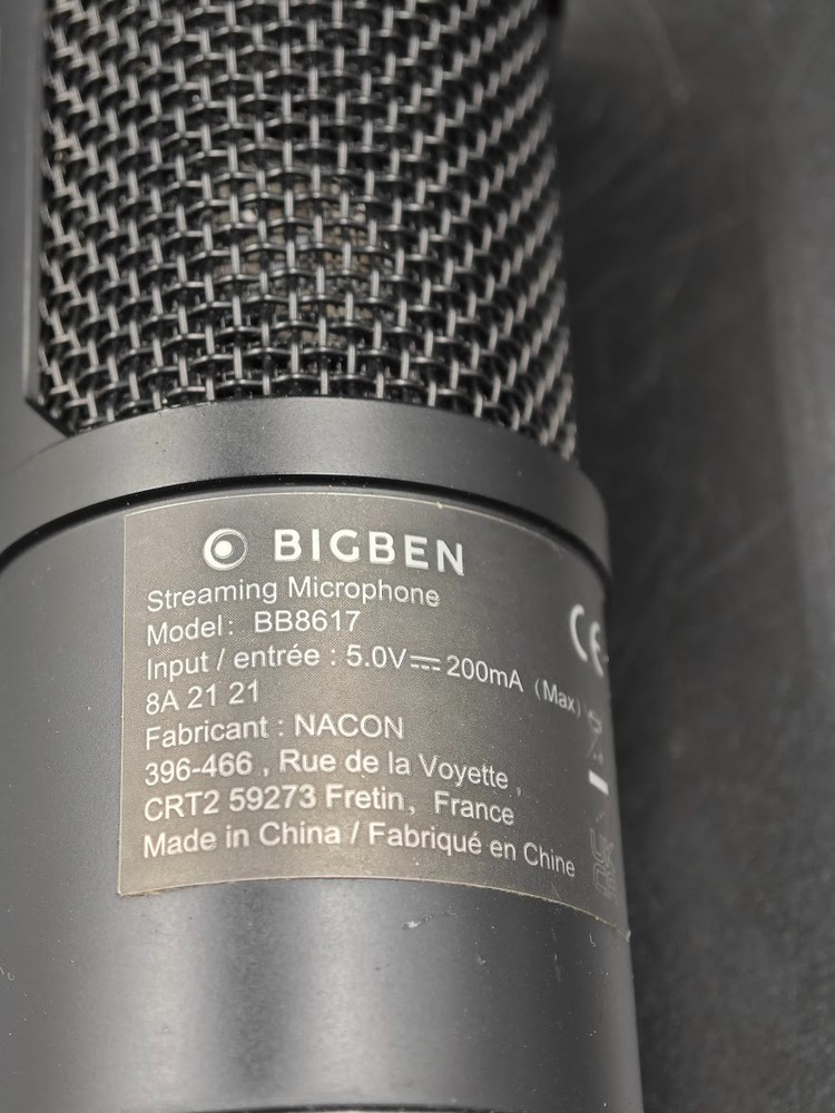 Bigben Big Ben Streaming Gaming Microphone BB8617 Used Working