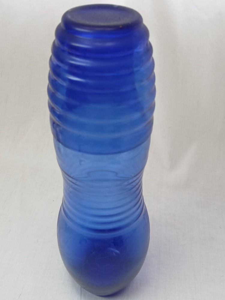 Glass Cerulean Bureau Pitcher w/Glass