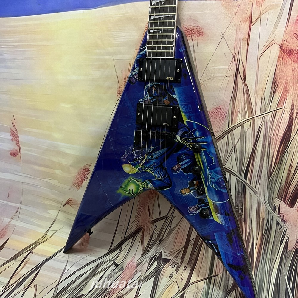 Solid Electric Guitar Dave Mustaine V Rust In Peace Active pickup 6 strings