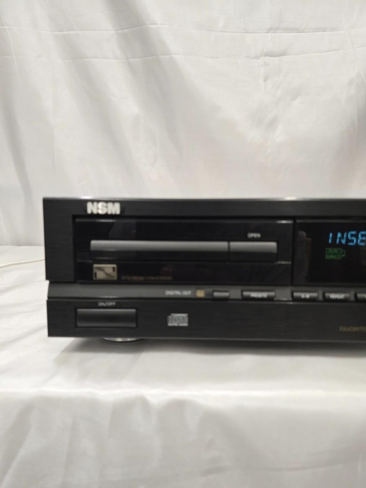 NSM CD 100 Disc Library System CD3101AC + CD3101 Untested Powers On