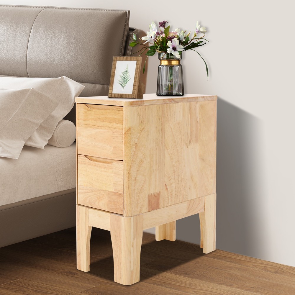 Wood Bedside Table, Sofa Side Table, Bedside Table with Drawers Bedside Table