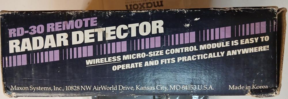 Maxon RD-30 Radar Detector New Open Box