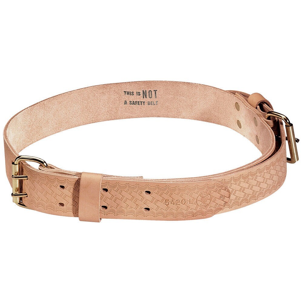 Klein Tools 5420 Ironworker's Heavy-Duty Leather Tie-Wire Belt, Medium