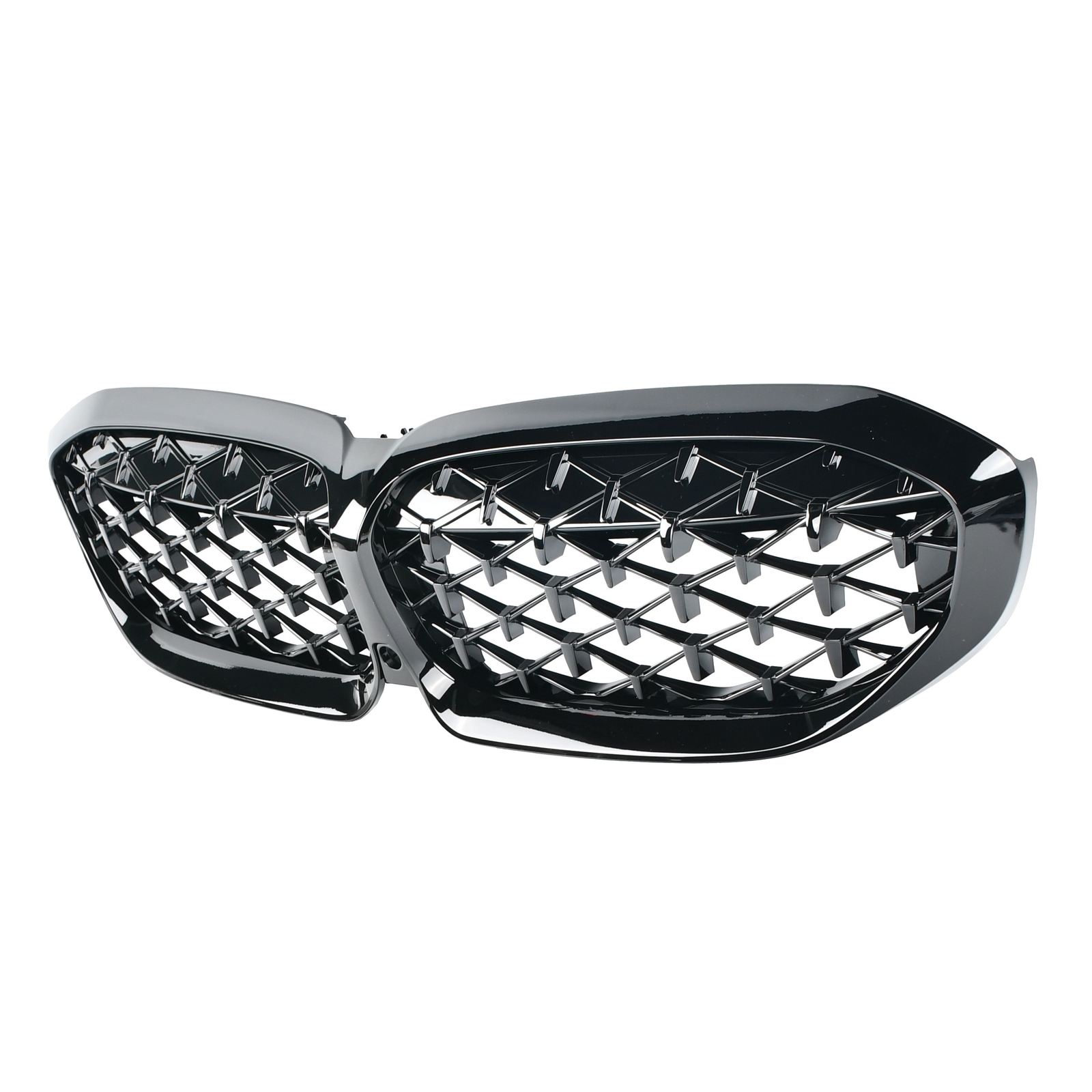 Glossy Black Front Kidney Diamond Grill Grille for 2019-2022 BMW G20 330i M340i