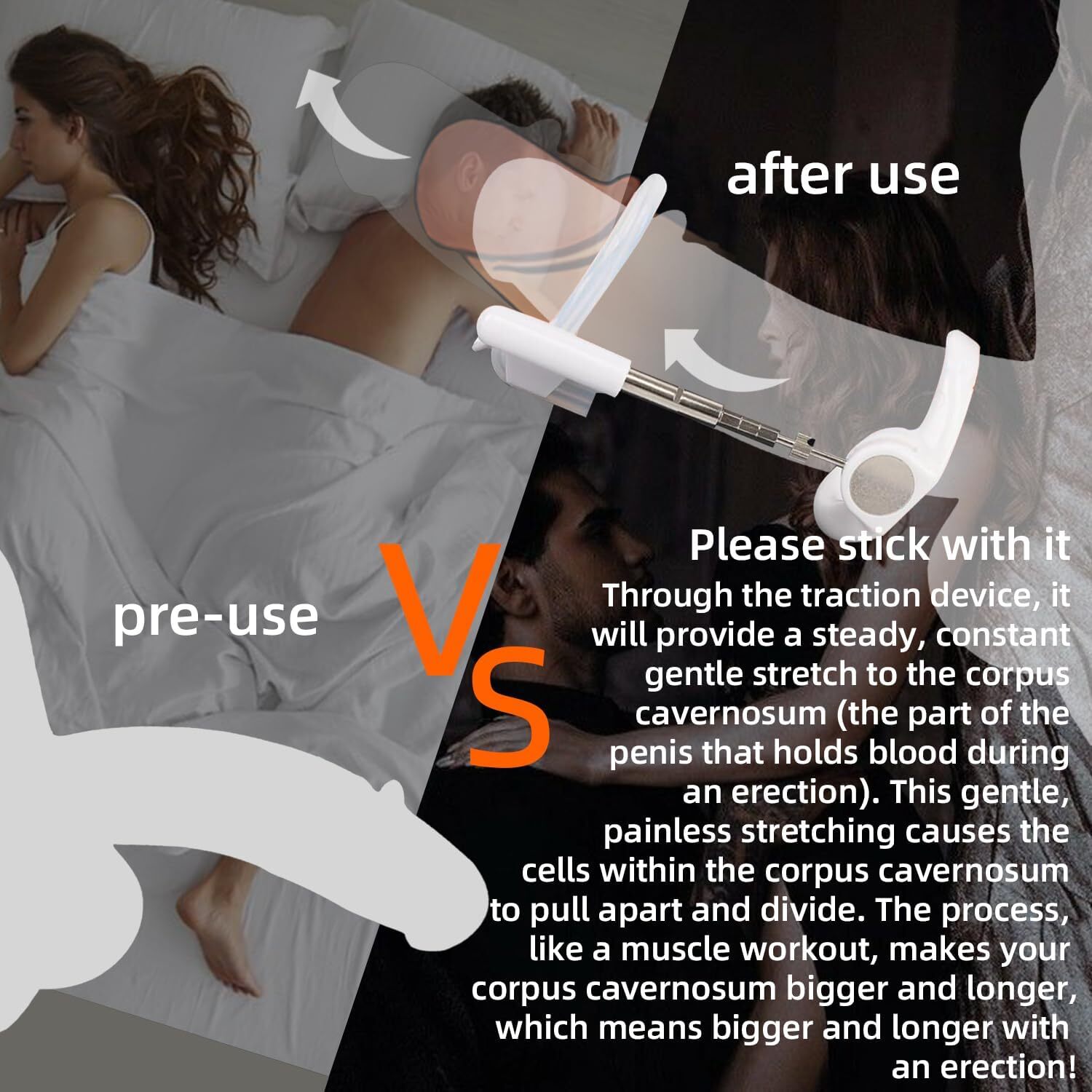 Wearable Penis Extender Stretcher Penis-Enlargement Adjustable Stretch Device