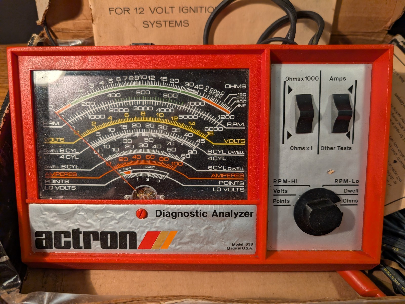 VTG Actron Inductive Diagnostic Analyzer Model 628 W Box & Manual Made In USA