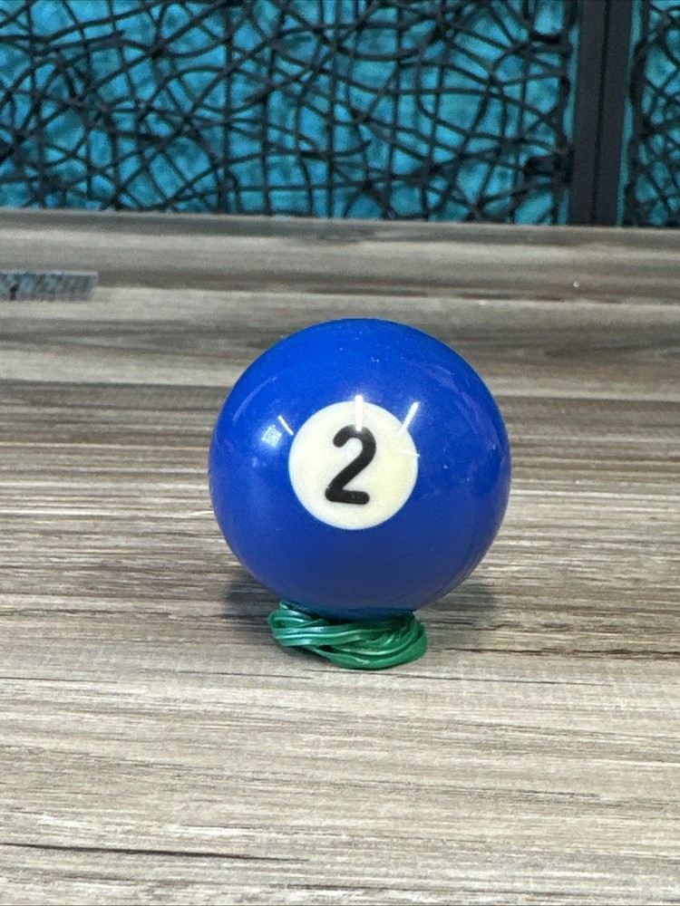 Mini Pool Ball #2 Blue Solid 1.5" Diameter Miniature Billiard Replacement Vtg