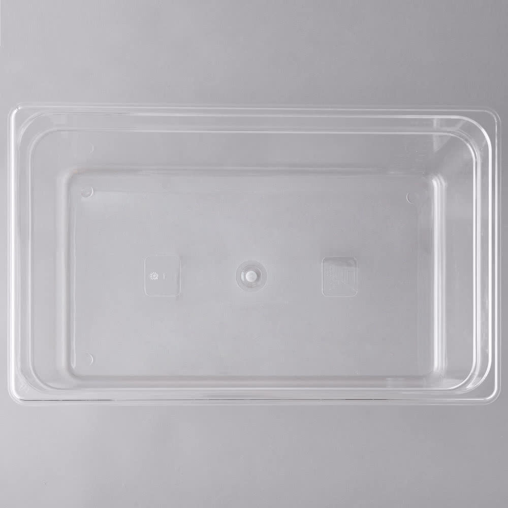 Full Size 6" Deep Clear Plastic Polycarbonate Prep Table Hotel Buffet Food Pan