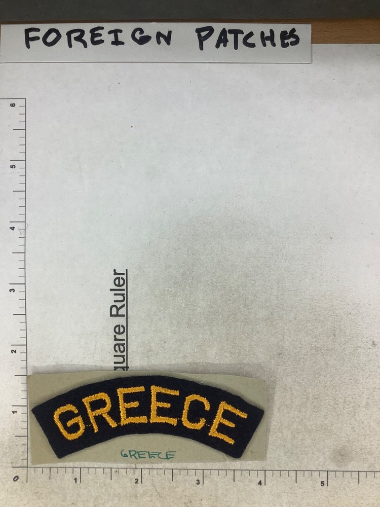 VINTAGE GREECE TAB PATCH