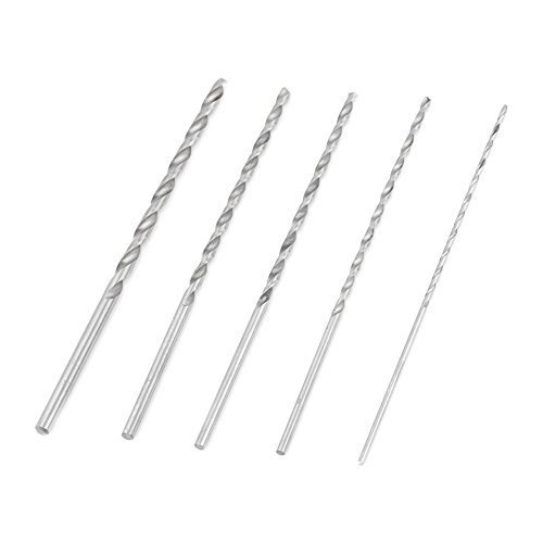 5 Different Sizes Extra Long High-Speed Steel Drill Bits Long Shank Drill Bit...