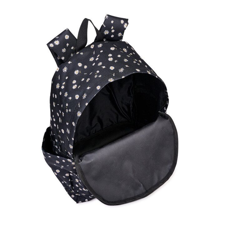 16.5” SCHOOL BACKPACK BOOKBAG - DAISYS | BLACK
