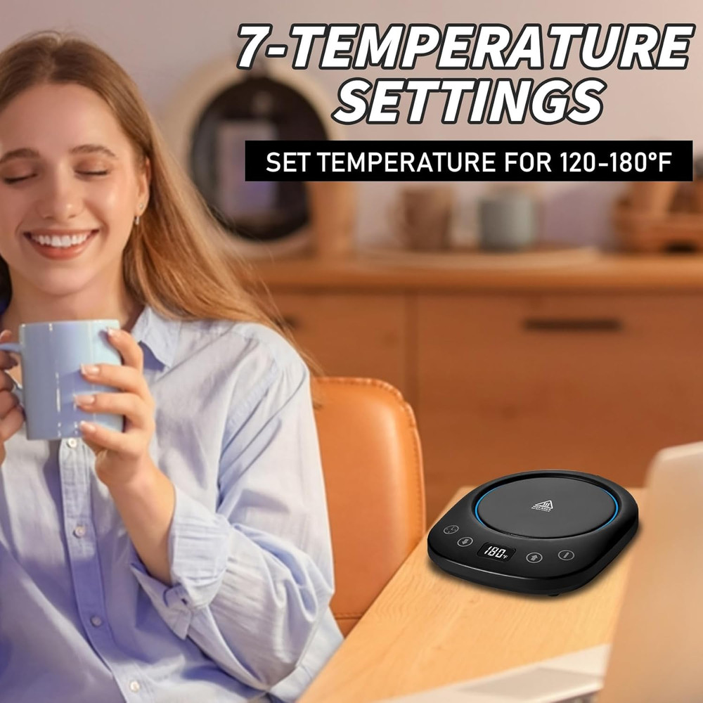 Coffee Mug Warmer 7 Temp Settings 1-12H Timer & Fast Heating Auto Shut Off ...