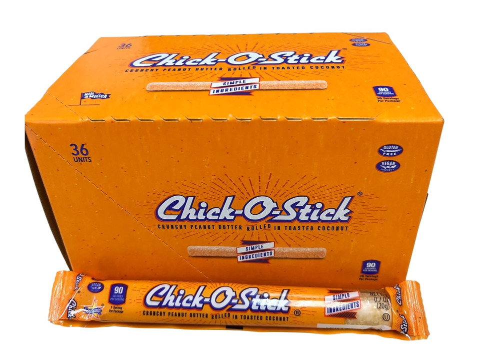 Chick-O-Stick with Roasted Peanuts and Coconut, .07oz, 36 Count