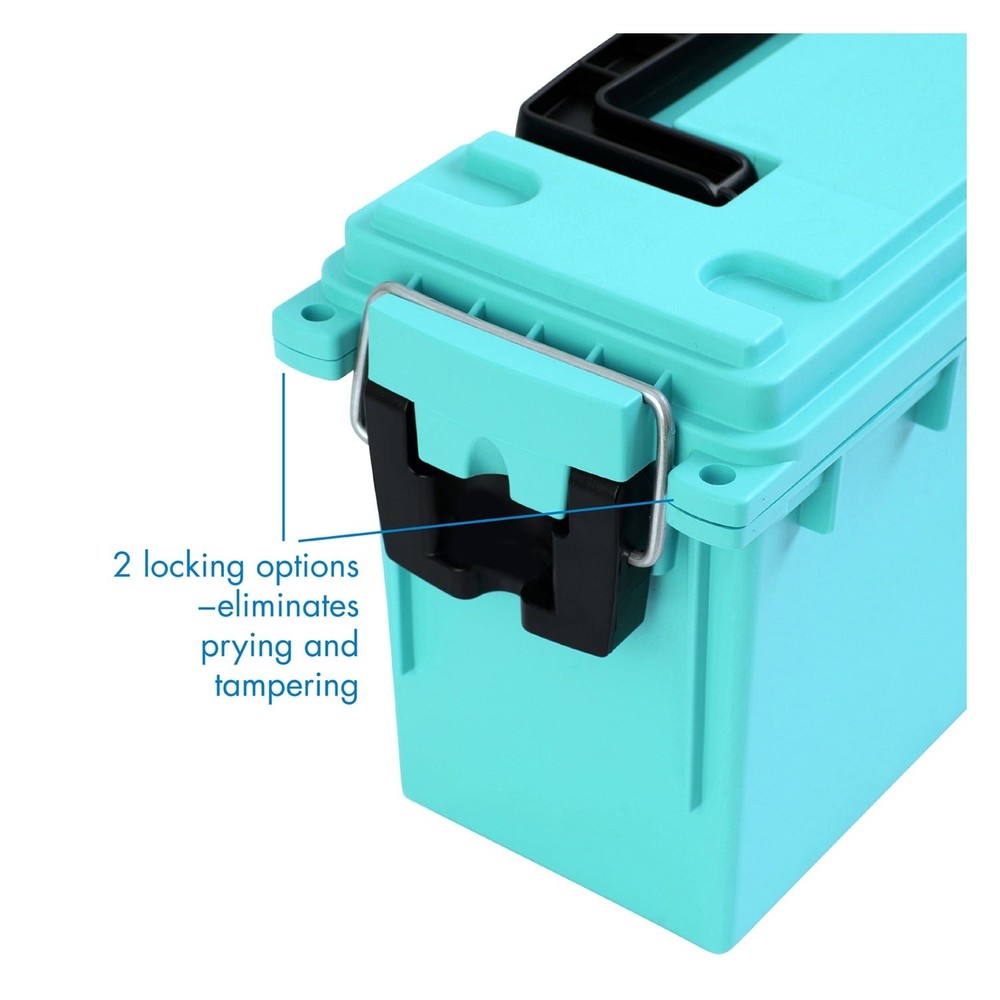 11.5 Inch Stackable Storage Container Teal Water Resistant for Crafts