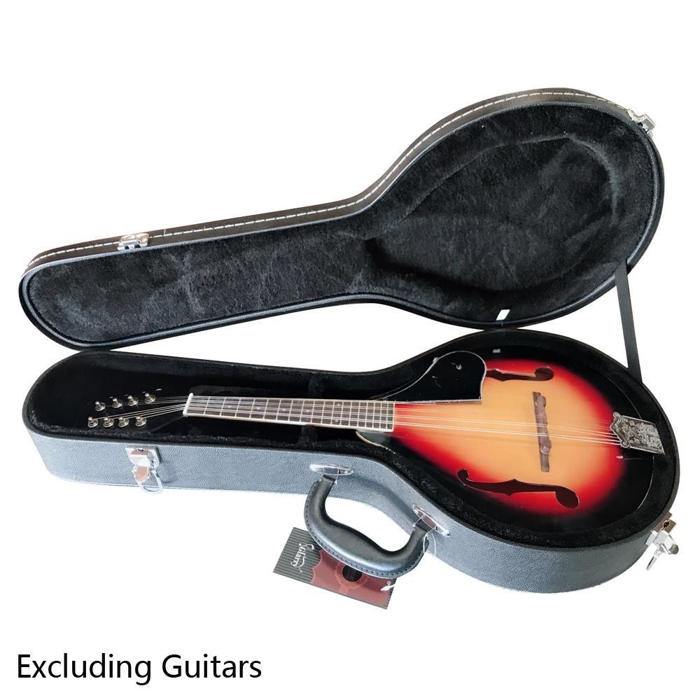 Glarry Hardshell Microgroove Carry Case Artificial Leather for A Style Mandolin
