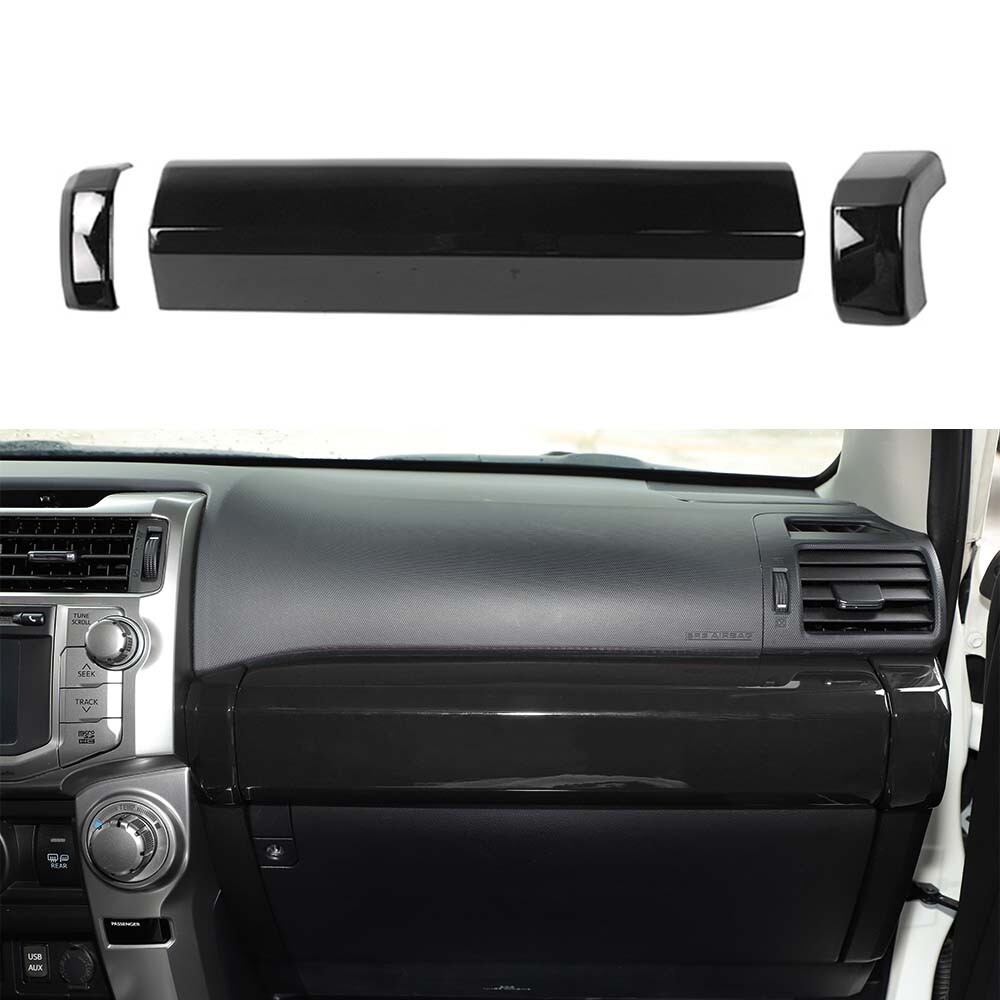 Center Console Co-Pilot Dashboard Passenger Cover Trim for 4Runner 2010+ Black