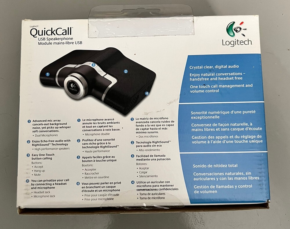 Logitech QuickCall USB Speakerphone Untested
