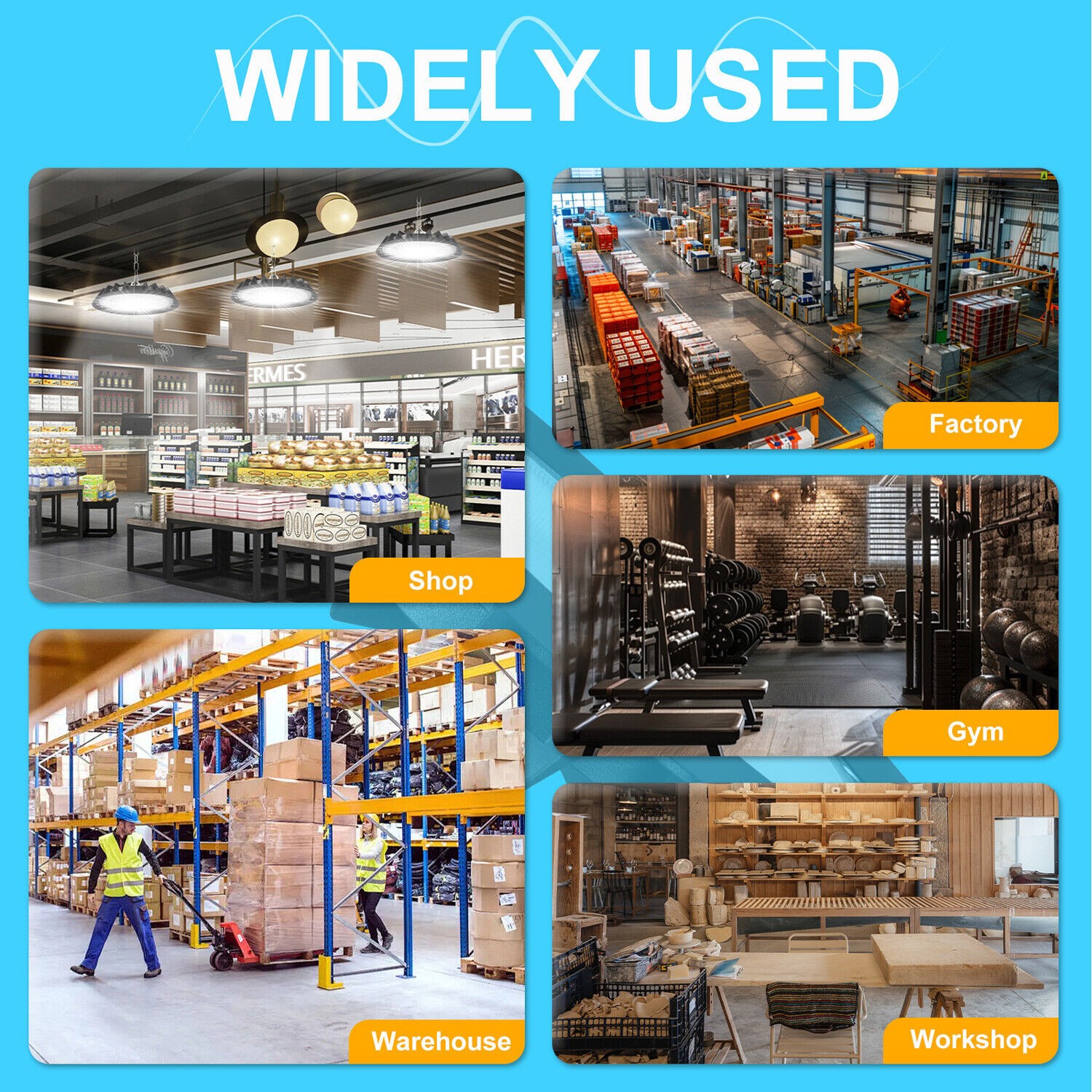 10 Pack 200W UFO Led High Bay Light Industrial Commercial Warehouse Shop Lights