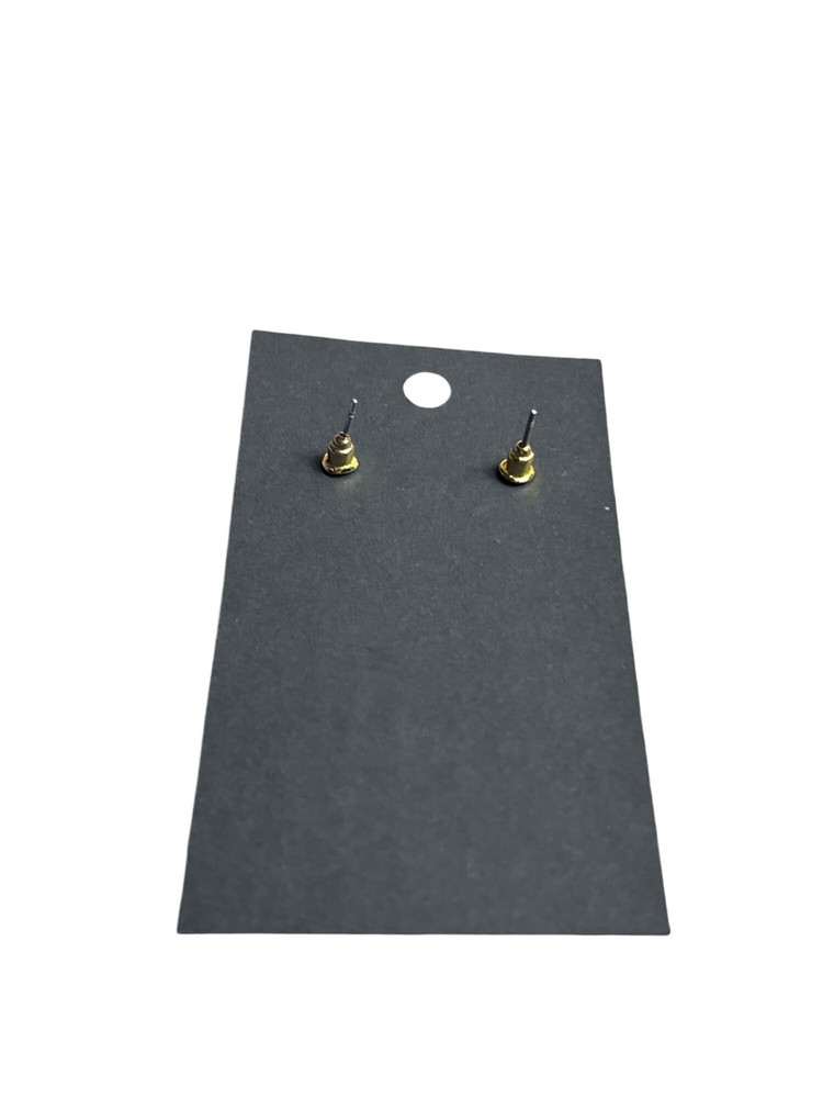 Goldtone Gren White Plastic Montera Leaf Dangle Earrings 2.5 inches