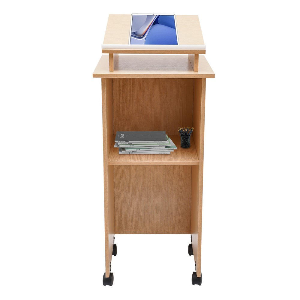 Portable Movable Desk for Presentations | Adjustable Height & Easy Mobility