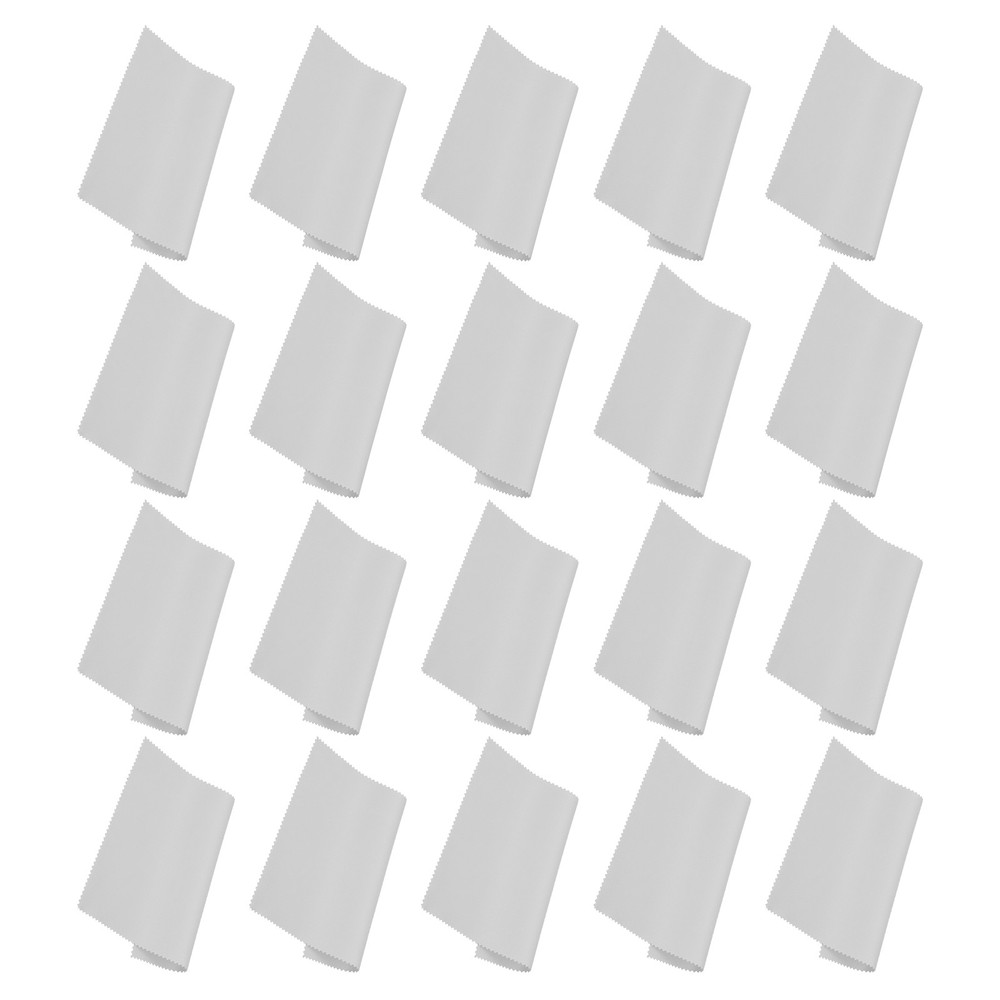 20Pcs 7"x6" Microfiber Cleaning Cloth Grey for Camera Len