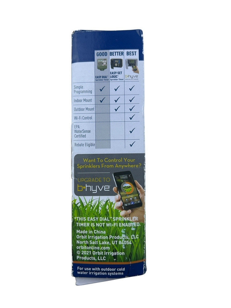 Orbit 28964 4 Station 2 Program Indoor Easy Dial Sprinkler Timer 9642/OB