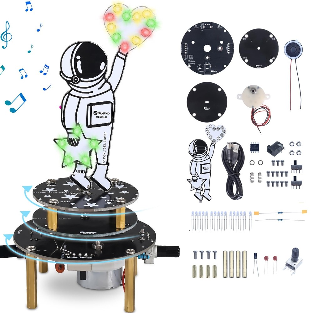 DIY Astronaut Soldering Projects, Soldering Practice Kit with Three Musics, S...