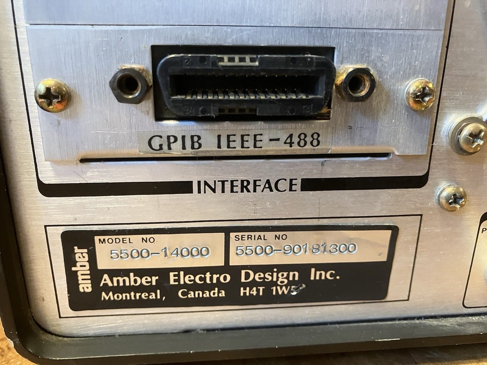 Amber Electro 5500 Audio Programmable Distortion & Noise THD Measurement System