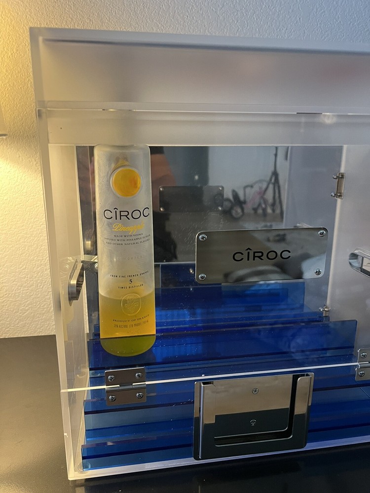 Ciroc Vodka Arcrylic Miniature Display Case With Security Key, Wall Mount