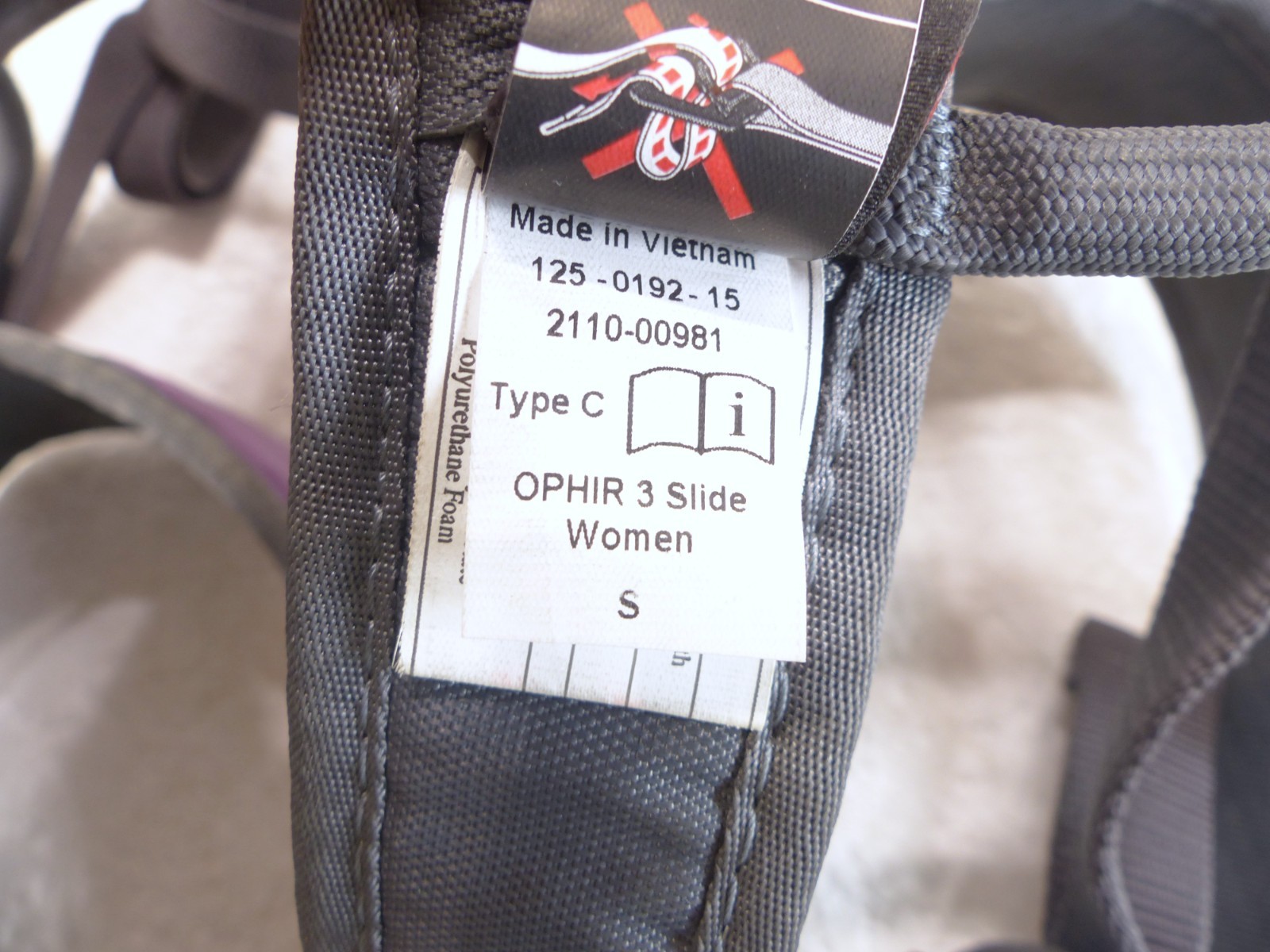 Women's Mammut OPHIR 3 Slide Type C Purple & Gray Rock Climbing Harness Size S