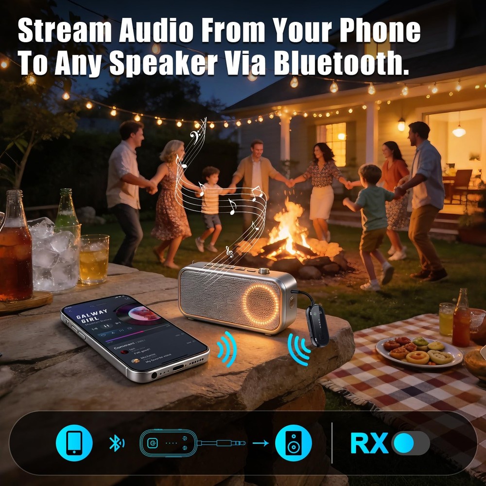 2026 Upgraded Pro Bluetooth 6.0 Transmitter Receiver|Bluetooth Adapter for TV...