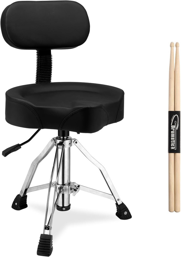 Ktaxon Drum Throne with Backrest, Oversized Motorcycle Shape Seat Height Adjusta