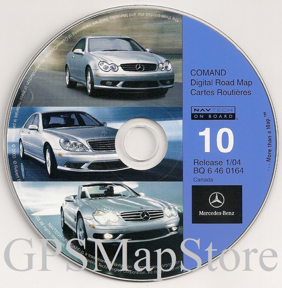 2000 2001 2002 Mercedes E55 E430 E320 Navigation CD Map #10 Coverage Canada Map