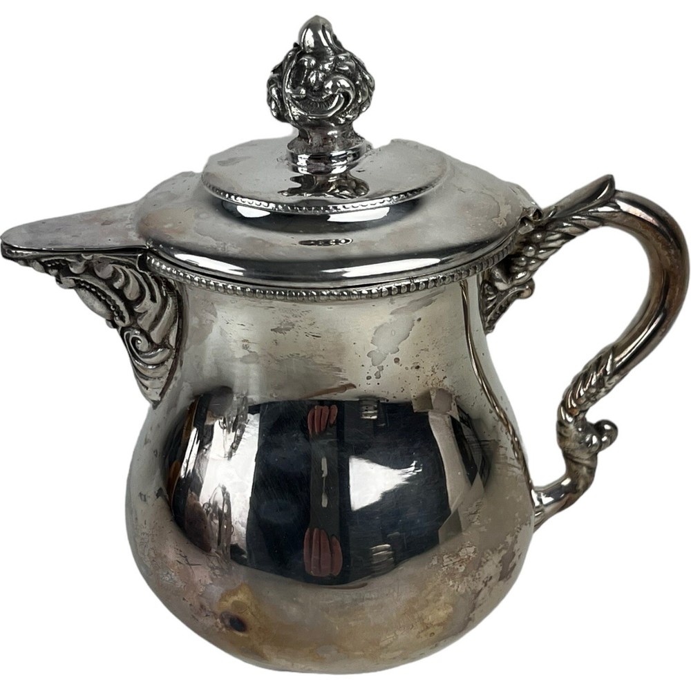 Antique Victorian Middletown Plate Silverplated Small Syrup Pitcher Jug 4-1/2"