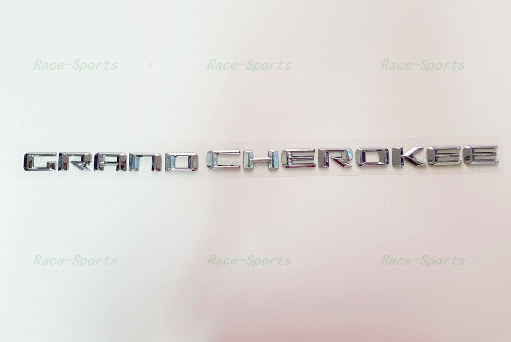 NEW 1PC Chrome GRAND CHEROKEE 3D Letters Emblems Nameplate Jeep Badge