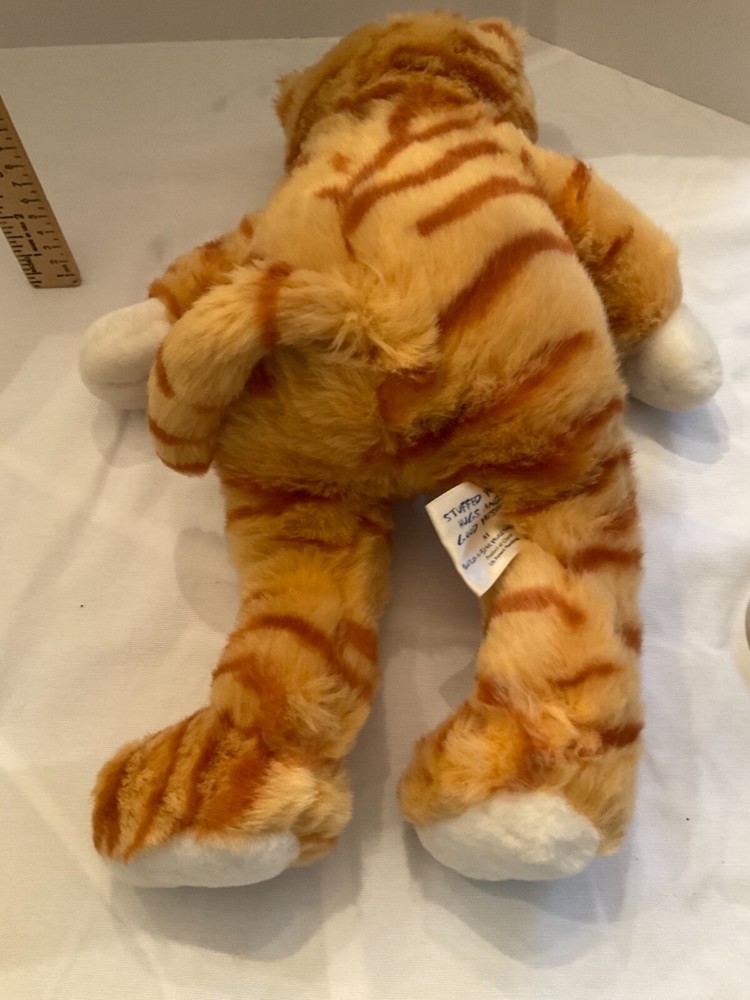Build a bear orange striped soft cat plush