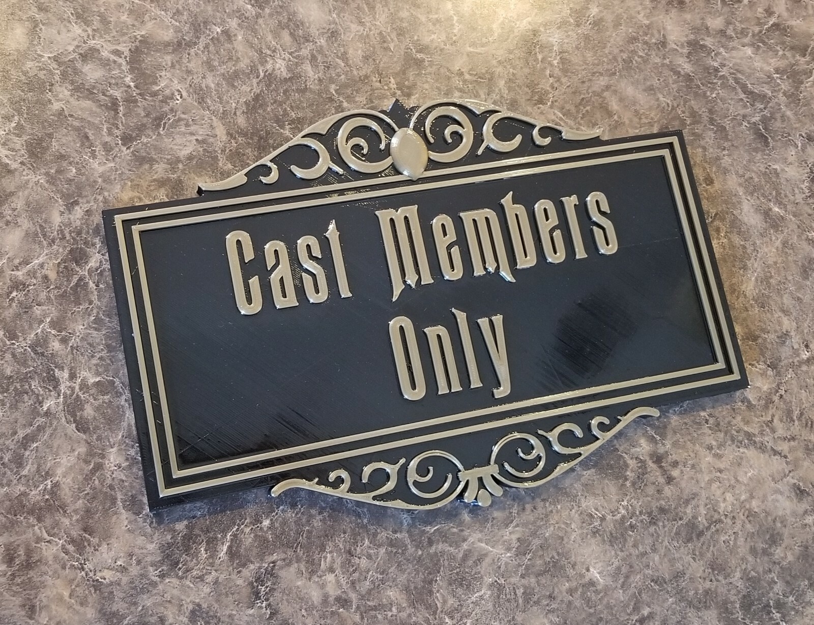 9" Haunted Mansion Inspired Cast Members Only Prop Sign / Plaque Replica