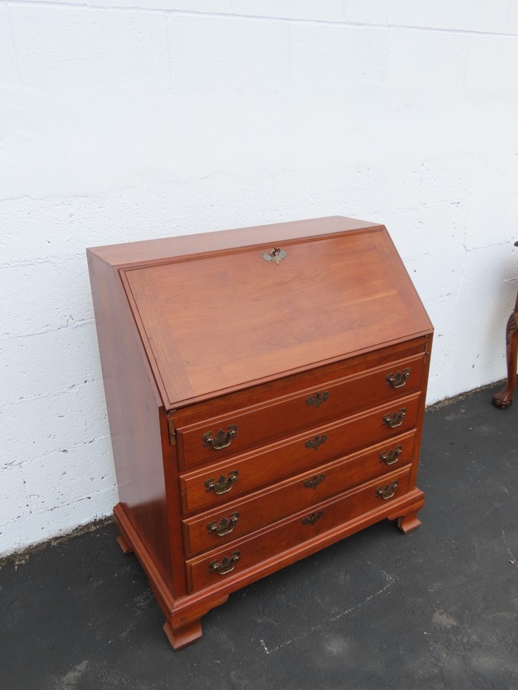 Maddox 1940s Solid Cherry Large Secretary Desk 6393