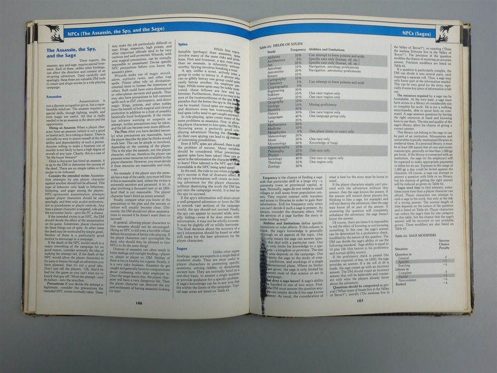 Advanced Dungeons & Dragons, D&D: Dungeon Master's Guide (2nd Edition)