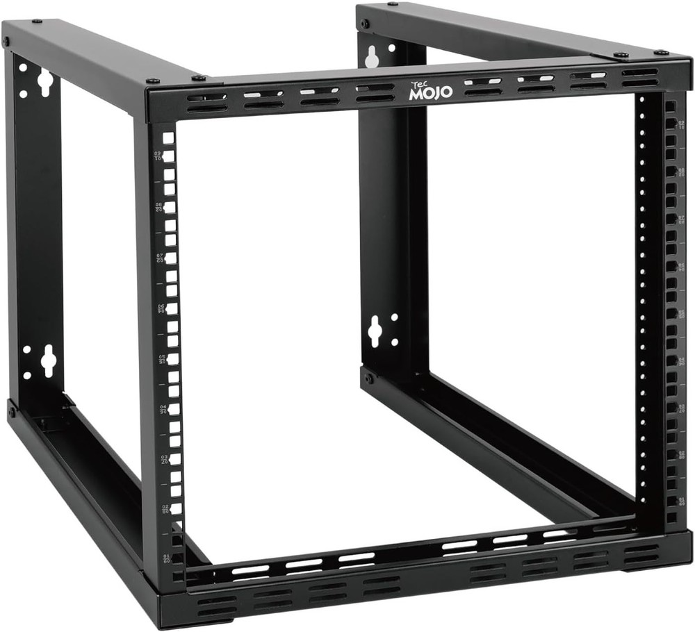 Tecmojo 9U Fixed Wall Mount Network Rack 15.8inch Depth Open Frame#1222T T5