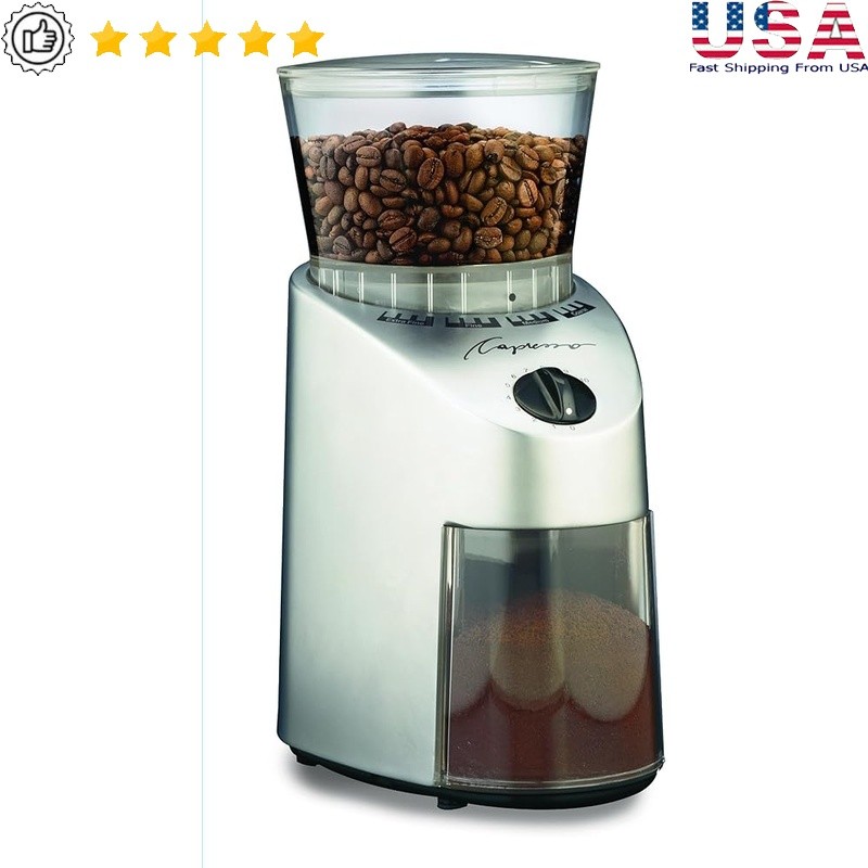 Commercial Grade Coffee Grinder Precision Grinding Burrs Wide Range Easy Clean