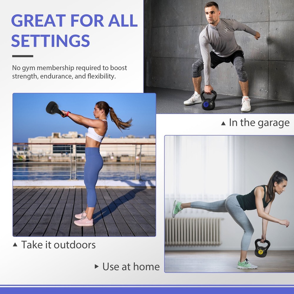 45LB Adjustable Sand-Filled Kettlebell Set, Black