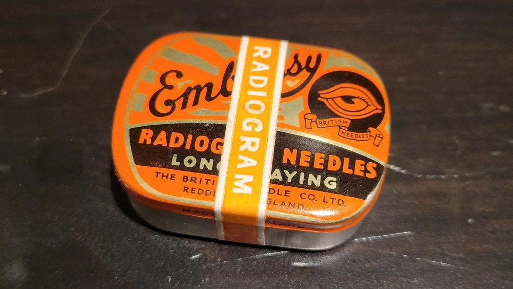 Embassy Gramophone phonograph needle Tin Radiogram Full Sealed