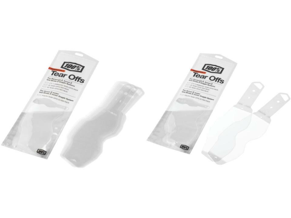 100% Goggle Tear Offs for Adult Racecraft 2 Strata 2 Accuri 2 Standard Laminated