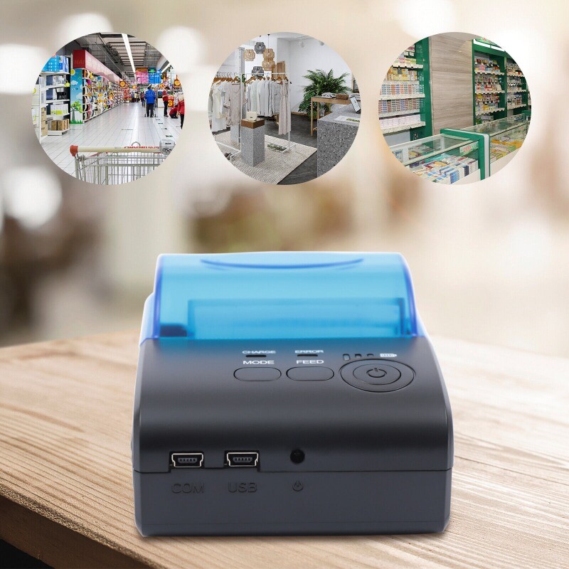 Handheld Thermal Receipt Printer 58mm POS Bluetooth USB for Retail Restaurant
