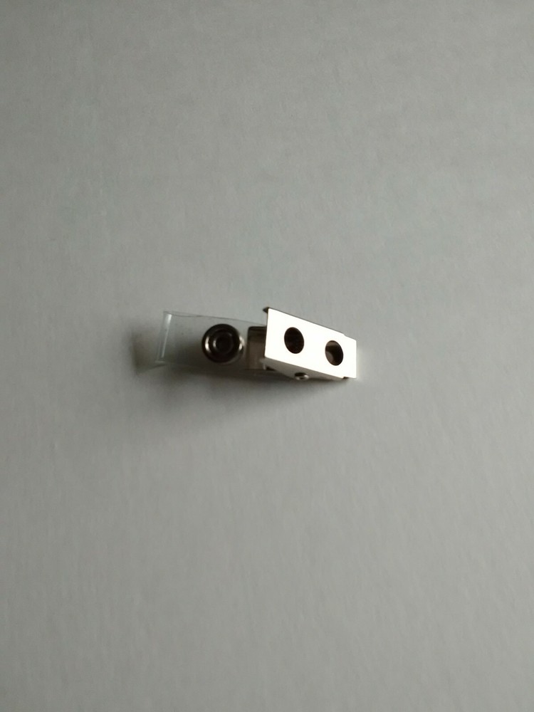 20 Pieces Clear Plastic ID Card Badge Hook Clip