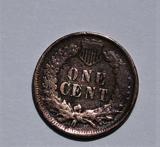 1896 Indian Head One Cent Penny Error Bronze Slight Rainbow Tone Error
