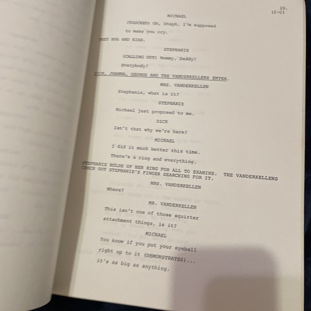 Newhart Original Television Script Oct 9 19871